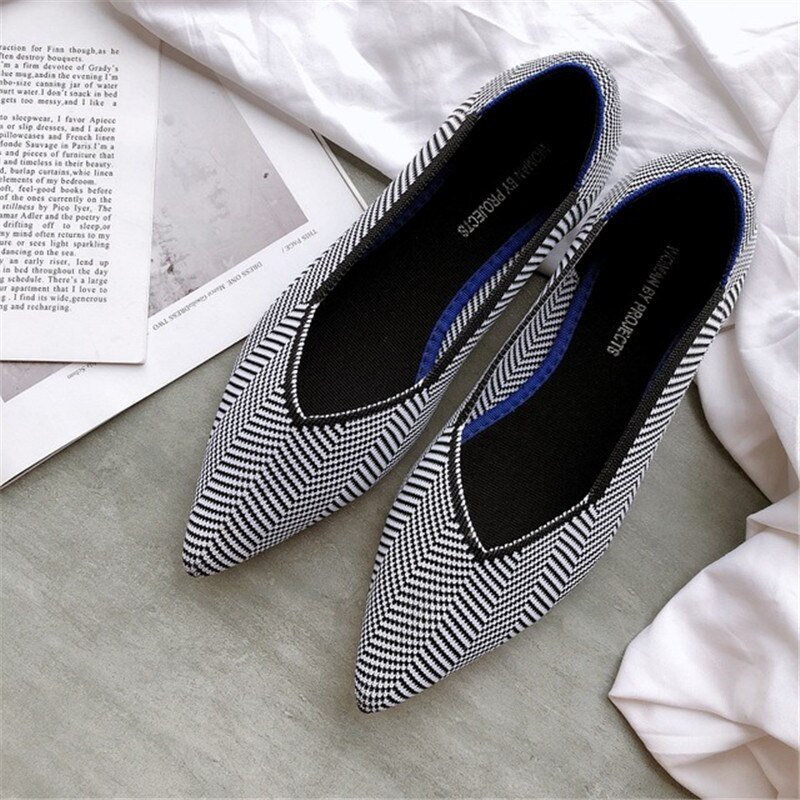 Women's Breathable Knit Pointed Summer Shoes - Image 6