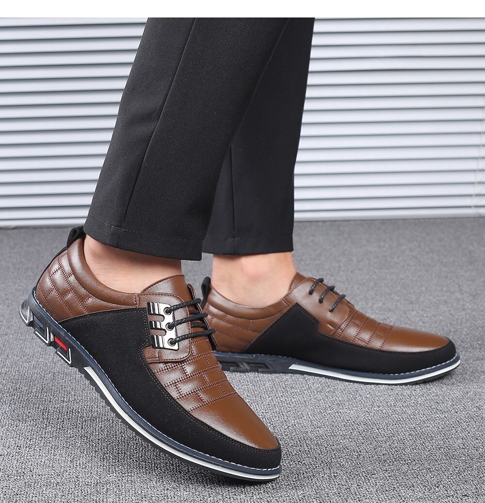 High Quality Big Size Casual Shoes Men Fashion Business Men Casual Shoes Hot Sale Spring Breathable Casual Men Shoes Black