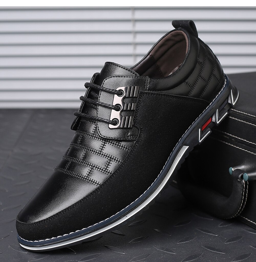 High Quality Big Size Casual Shoes Men Fashion Business Men Casual Shoes Hot Sale Spring Breathable Casual Men Shoes Black