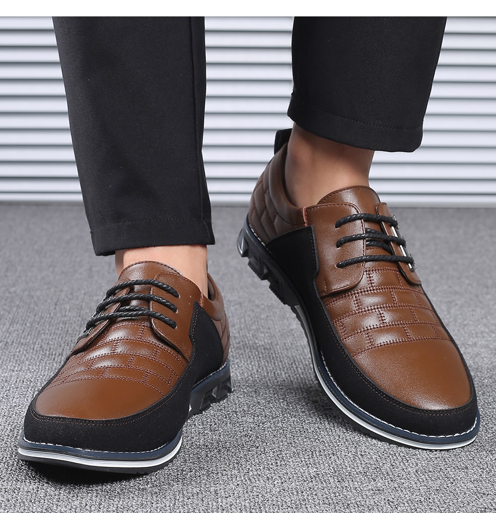 High Quality Big Size Casual Shoes Men Fashion Business Men Casual Shoes Hot Sale Spring Breathable Casual Men Shoes Black