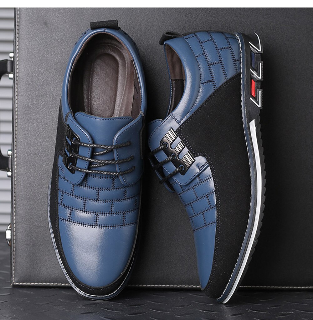 High Quality Big Size Casual Shoes Men Fashion Business Men Casual Shoes Hot Sale Spring Breathable Casual Men Shoes Black