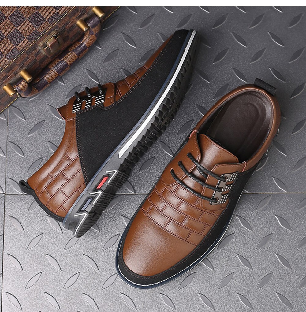High Quality Big Size Casual Shoes Men Fashion Business Men Casual Shoes Hot Sale Spring Breathable Casual Men Shoes Black